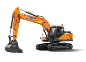 zdjęcie przedstawia Koparka gąsienicowa Develon DX210NLC-7 o masie roboczej 22,1 ton
