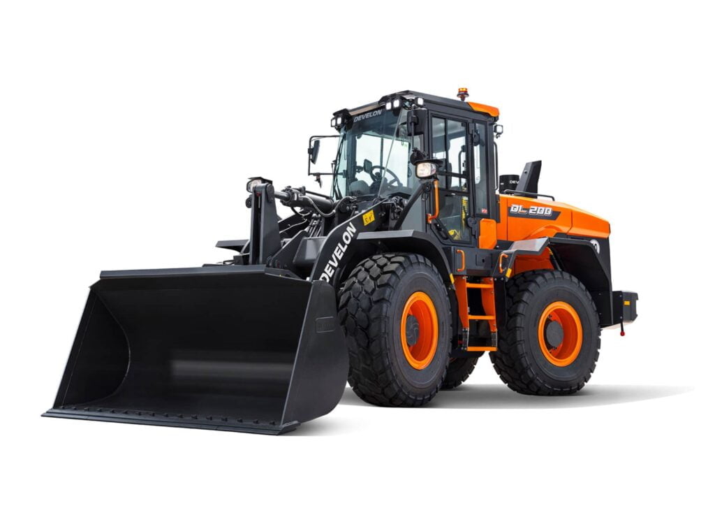 zdjęcie przedstawia Ładowarka kołowa Develon DL200-7