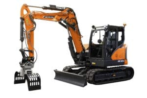 Minikoparka gąsienicowa Develon DX63-7,Minikoparka gąsienicowa Develon DX85R-7 o masie roboczej 9,DX85R