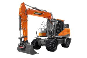 Elektryczna koparka kołowa Develon DX160WE-7,Elektryczna koparka kołowa Develon o masie 17 ton